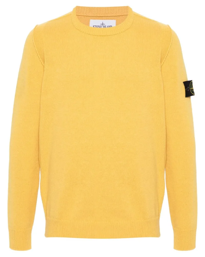 Stone Island Pullover mit Kompass-Patch - Gelb Gelb