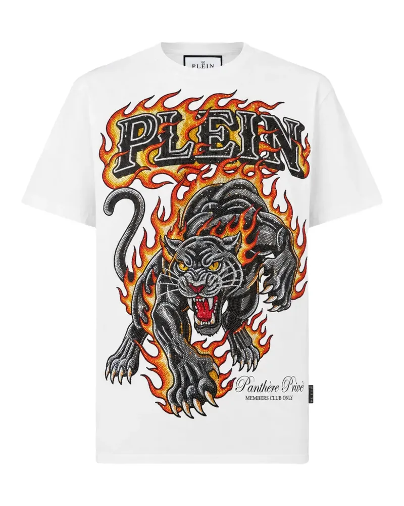 Philipp Plein T-Shirt mit rundem Ausschnitt - Weiß Weiß