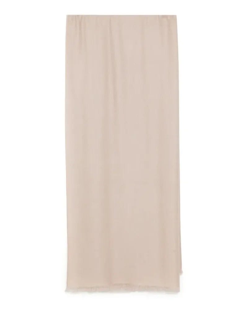 N.Peal Pashmina Schal mit Fransen - Nude Nude