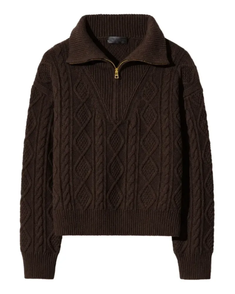 Nili Lotan Jori Pullover mit Zopfmuster - Braun Braun