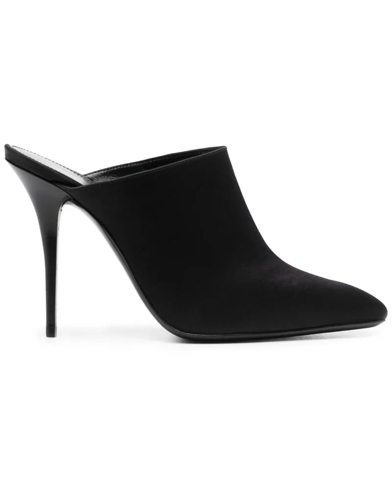 Saint Laurent Klassische Mules 105mm - Schwarz Schwarz
