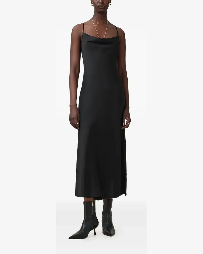 AllSaints Hadley side-slit midi dress - Schwarz Schwarz
