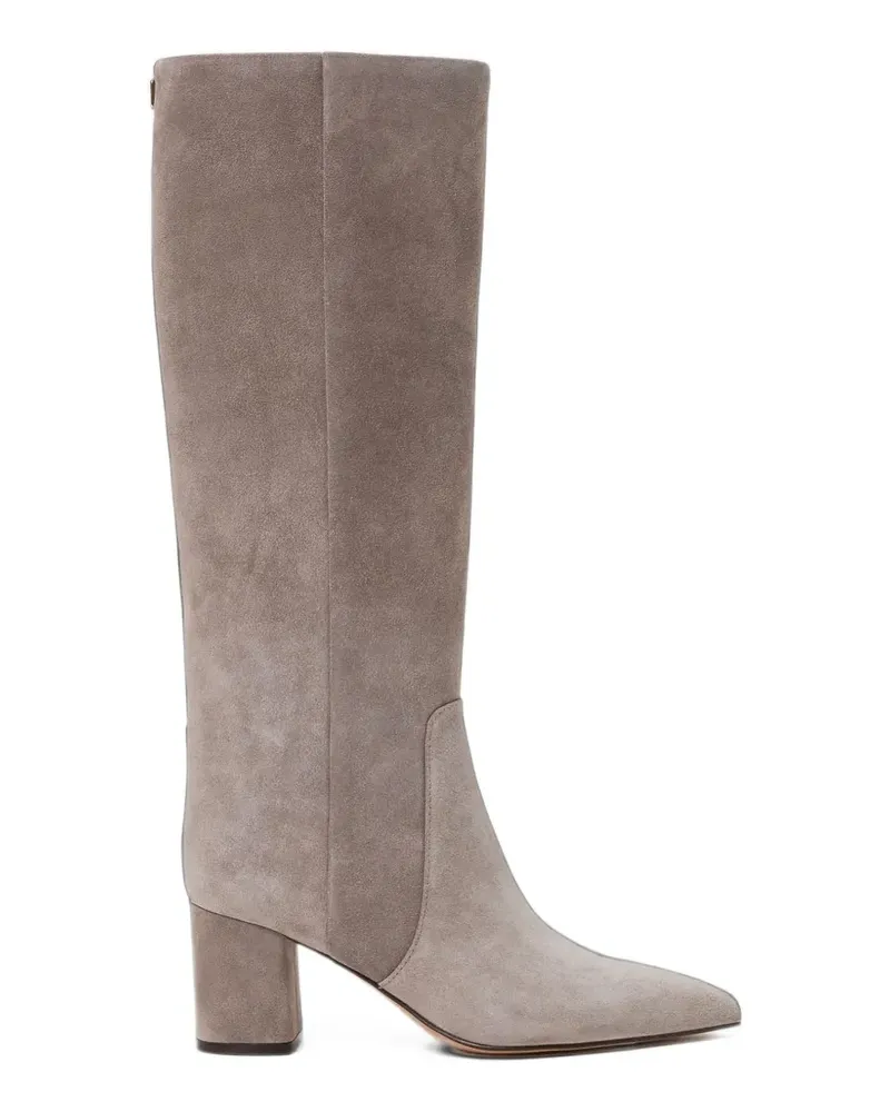 Twin-Set high suede boots - Nude Nude