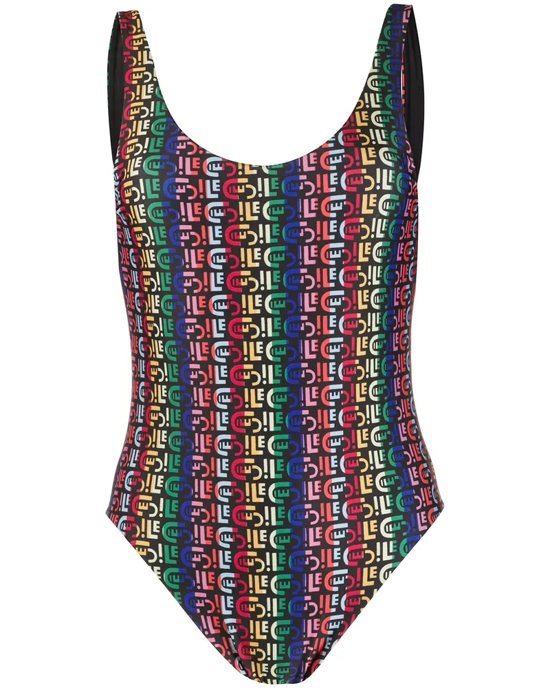 Être Cécile Badeanzug mit Logo-Print - Schwarz Schwarz