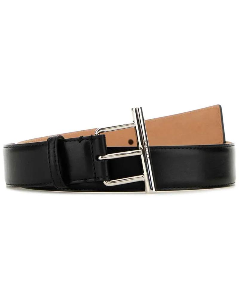 Alexander McQueen Gürtel aus Leder - Schwarz Schwarz