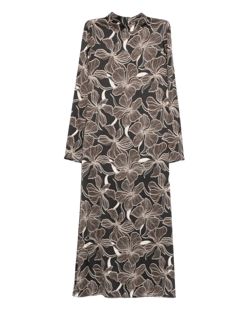 Marc O'Polo Kleid mit Blumen-Print - Grau Grau