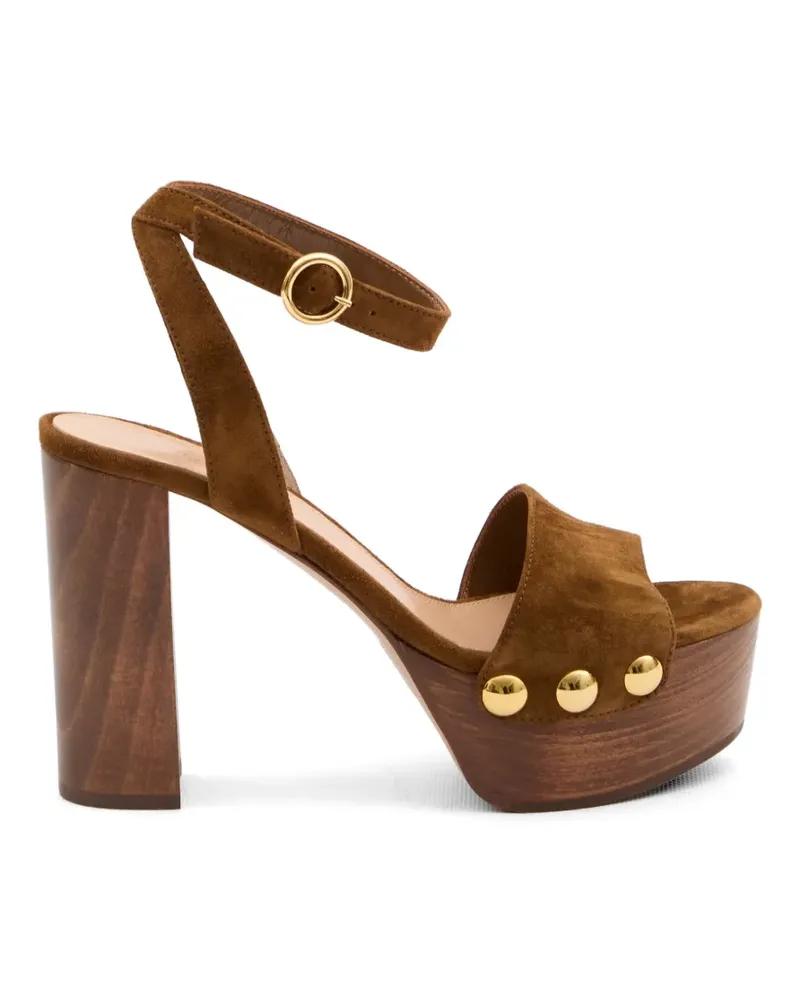 Gianvito Rossi ArdèA metallic studded sandals - Braun Braun