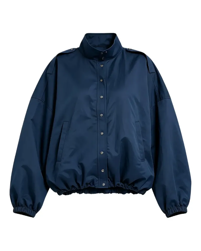 Brunello Cucinelli epaulette-detail bomber jacket - Blau Blau