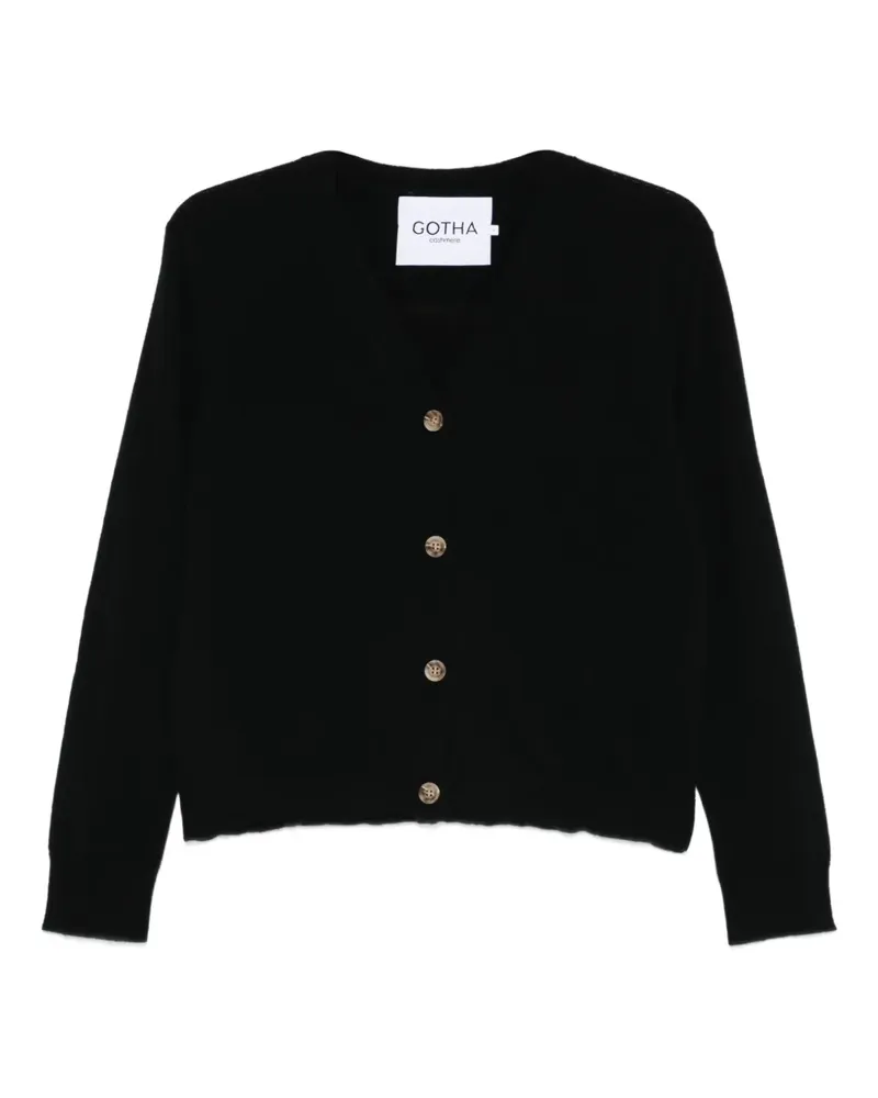 Gotha Cardigan mit Knöpfen - Schwarz Schwarz