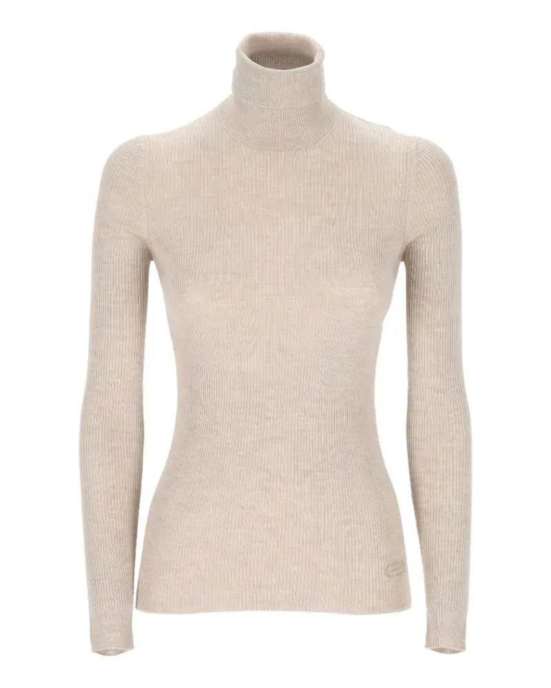 AGNONA Gerippter Rollkragenpullover - Nude Nude