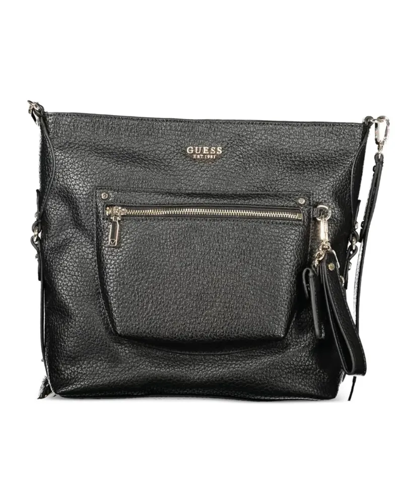 Guess pebbled-effect zip-pocket tote bag - Schwarz Schwarz