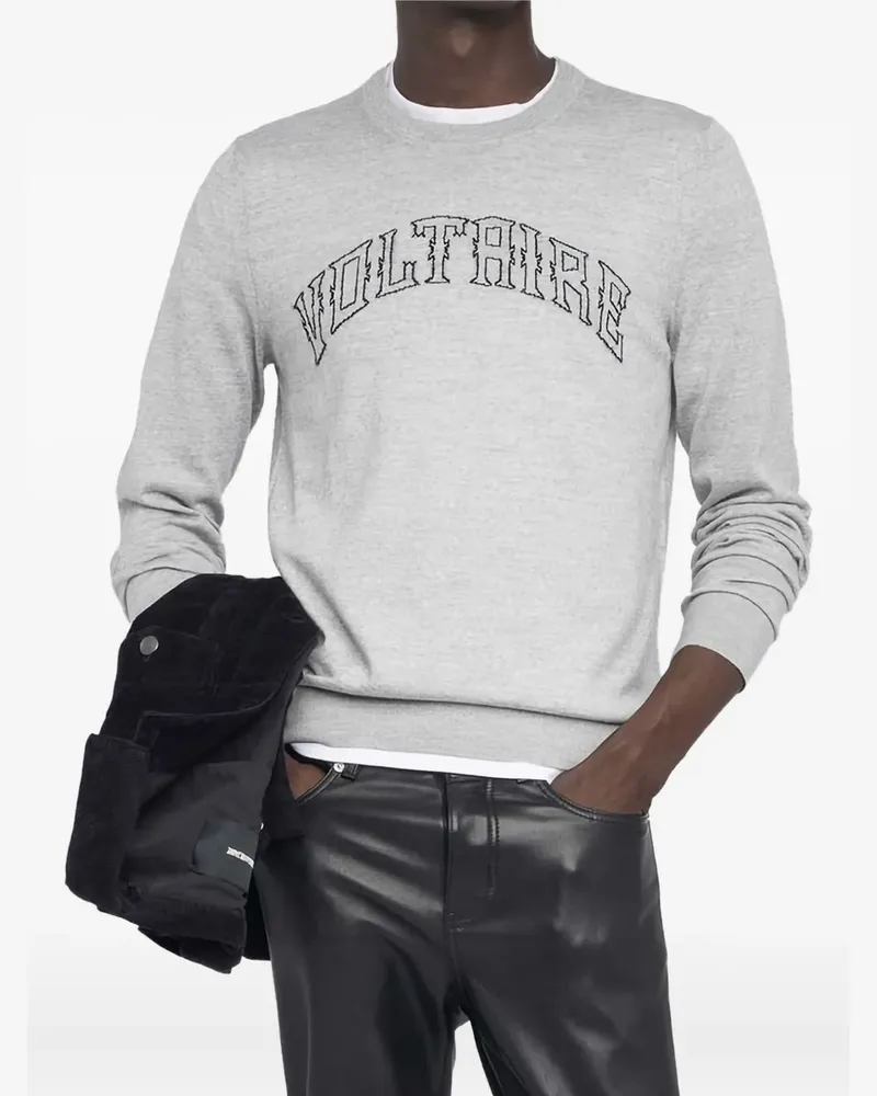 Zadig & Voltaire Pullover mit Logo-Print - Grau Grau