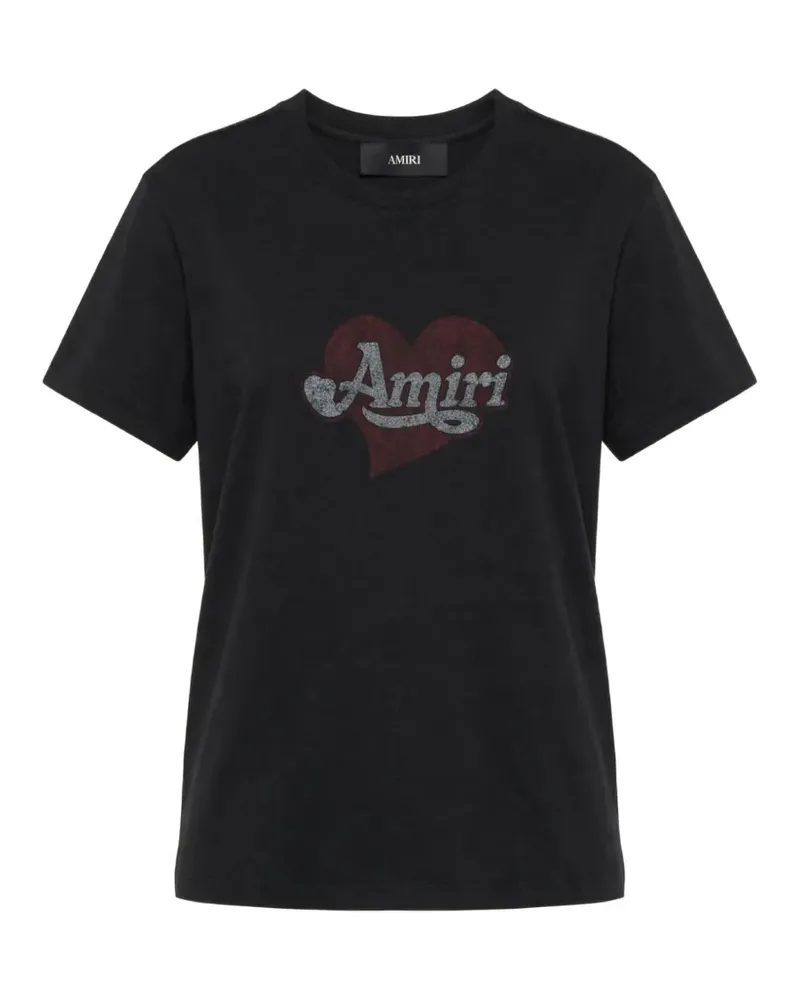 Amiri T-Shirt mit Herz - Schwarz Schwarz