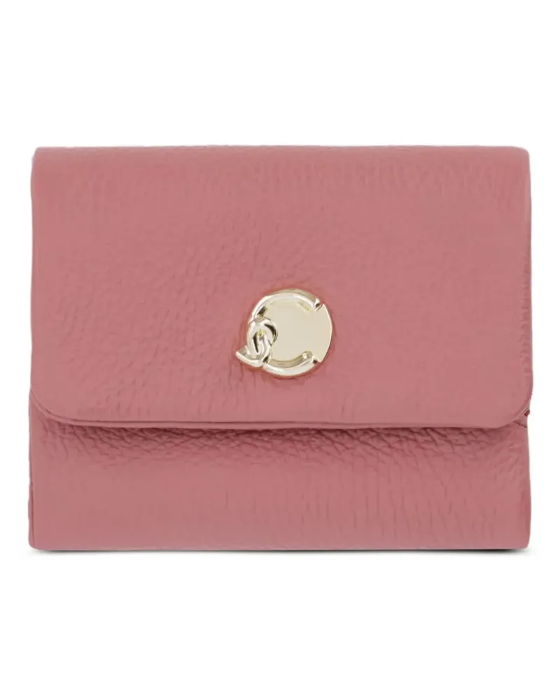 Coccinelle C-Me Softy Portemonnaie mit Logo-Schild - Rosa Rosa