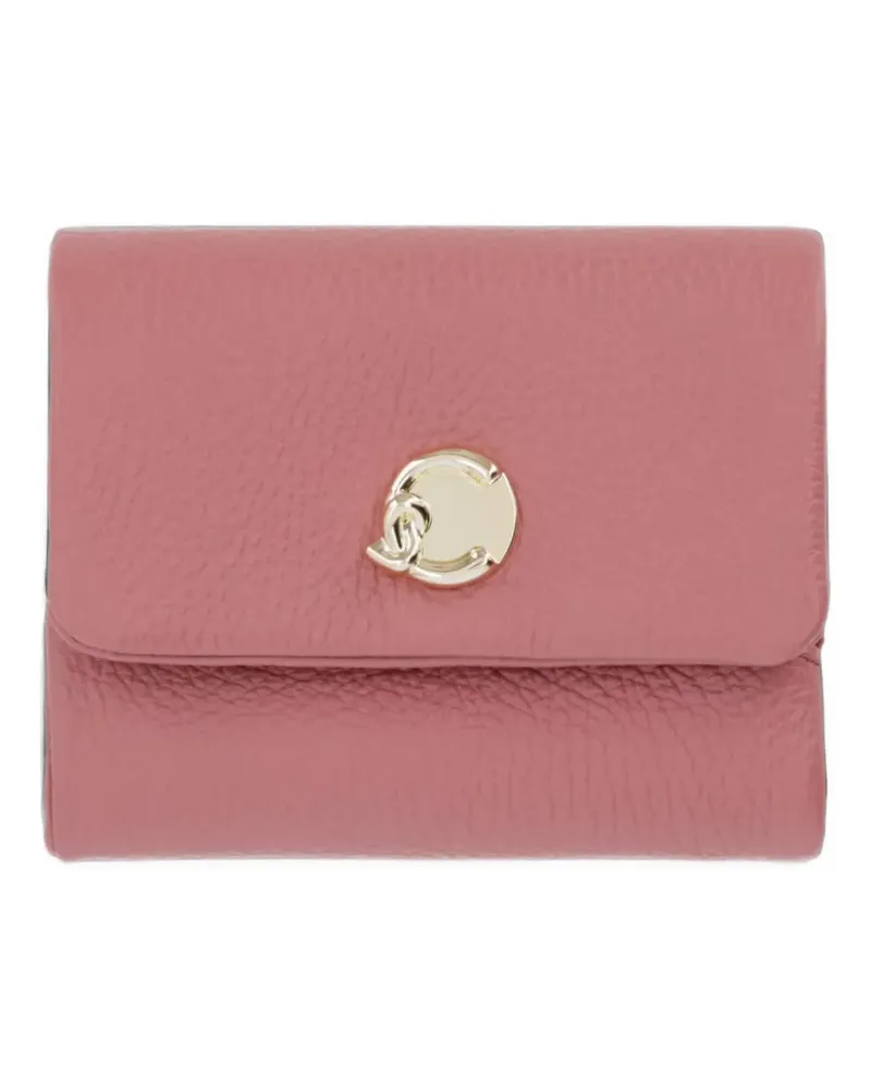Coccinelle C-Me Softy Portemonnaie mit Logo-Schild - Rosa Rosa