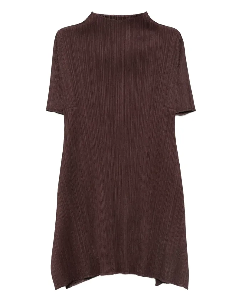 Issey Miyake Kleid mit Stehkragen - Braun Braun