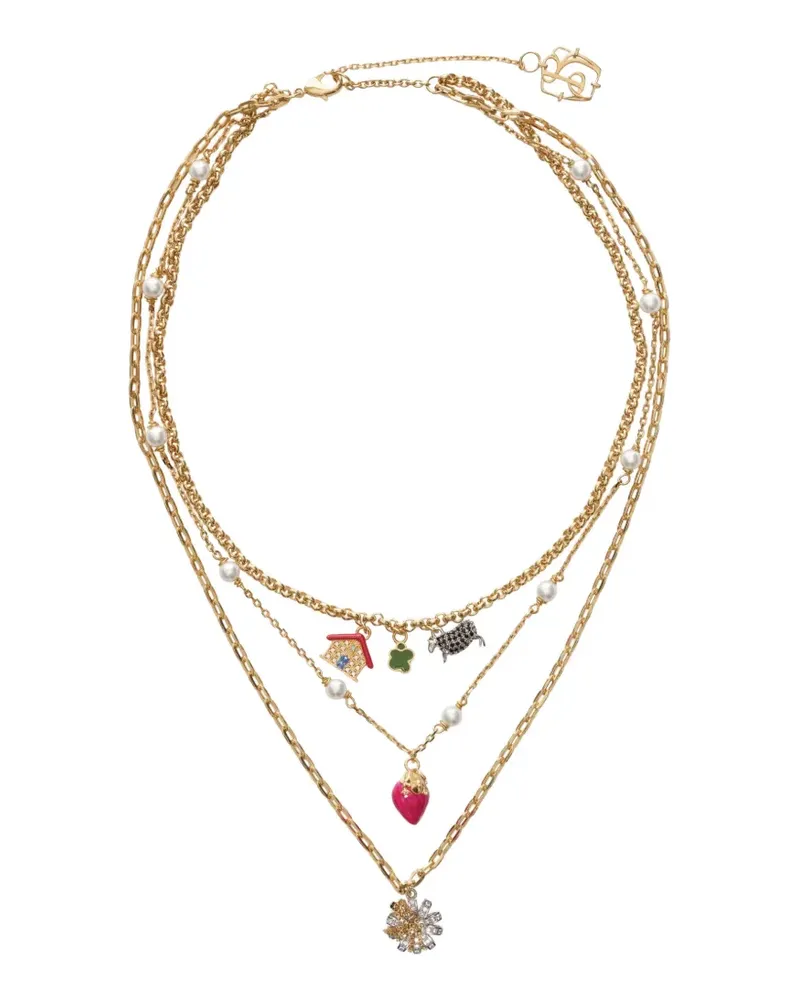 Burberry multi-layered charm necklace - Gold Gold