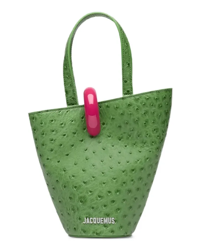 Jacquemus Kleine The Bambola Tasche mit Straußen-Effekt - Grün Grün