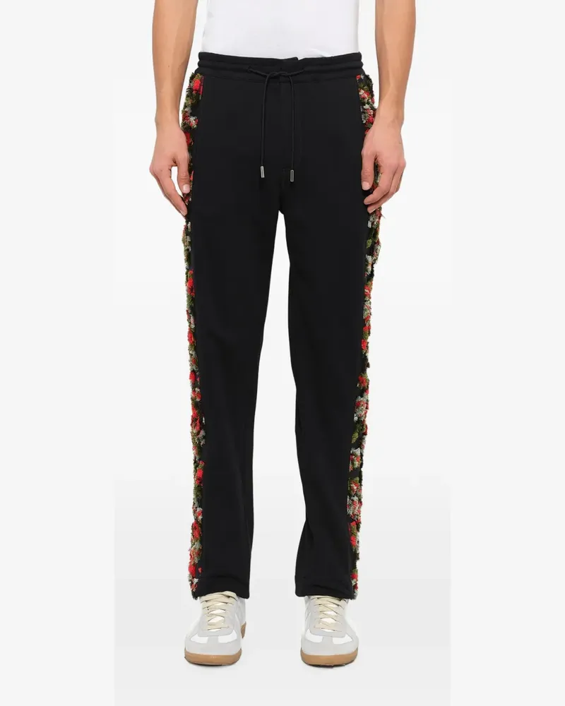 Alexander McQueen fringe-trim track pants - Schwarz Schwarz