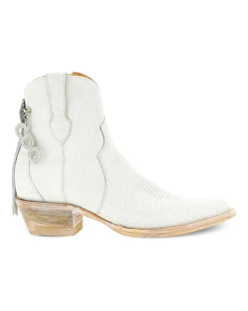 Comme des Garçons X Mexicana embroidery charm-ankle boots - Weiß Weiß