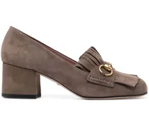 Pumps mit Horsebit-Detail - Braun