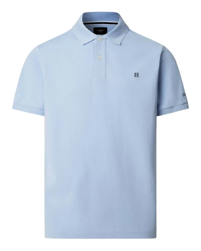 Hackett Gestreiftes Heritage H Poloshirt mit Logo - Blau Blau