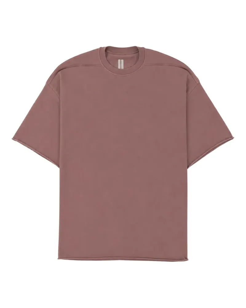 Rick Owens raw-cut short-sleeve T-shirt - Rosa Rosa