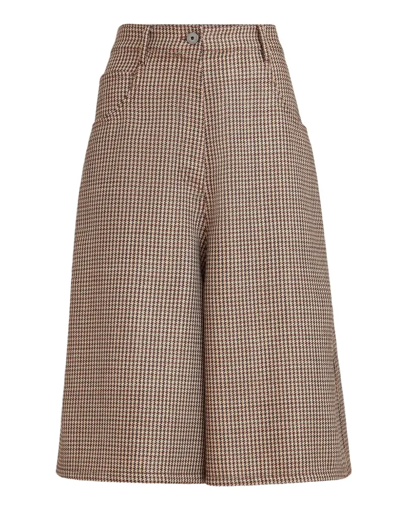 Brunello Cucinelli Monili Shorts mit Hahnentrittmuster - Braun Braun