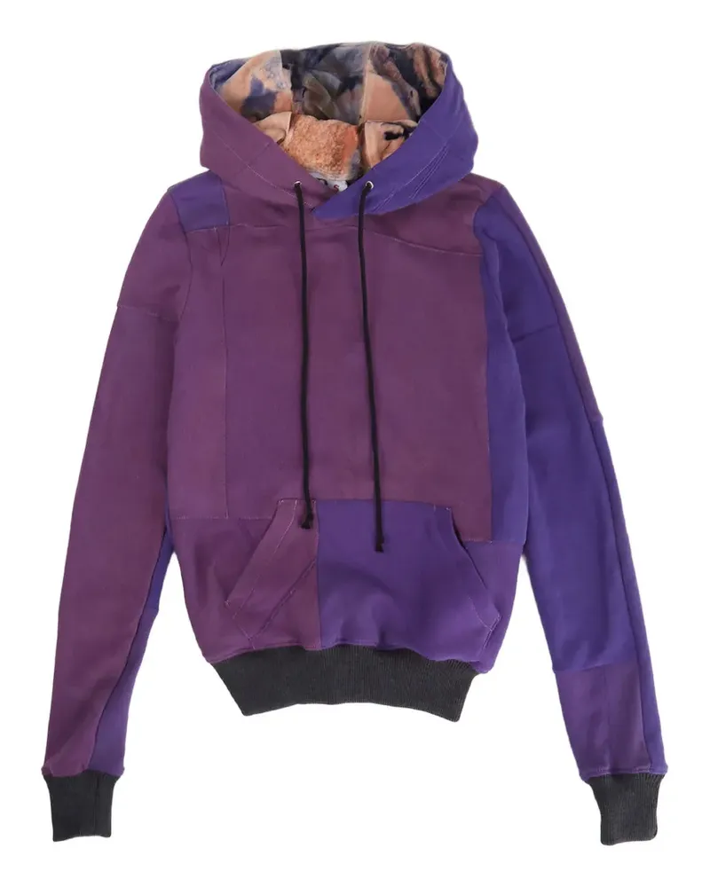 DRx FARMAxY FOR LN-CC multi-panel drawstring hoodie - Violett Violett