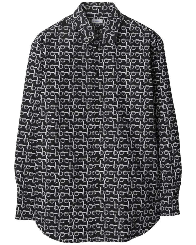 Burberry B T-Shirt aus Baumwolle - Silber Silber