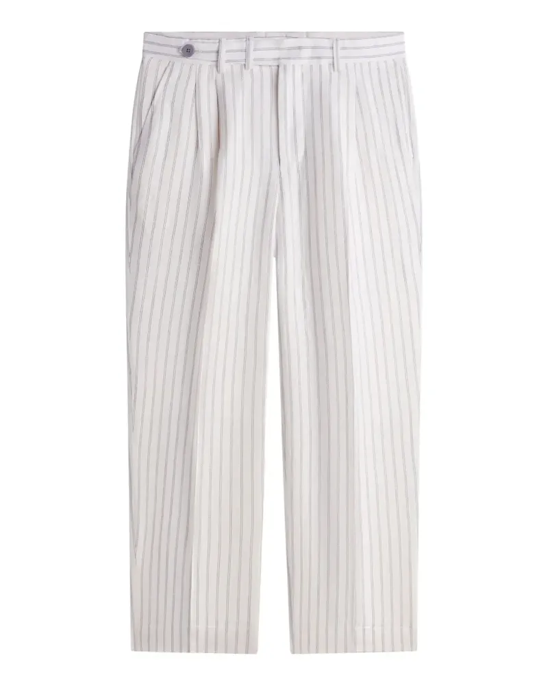 Tommy Hilfiger Bundfaltenhose mit Nadelstreifen - Weiß Weiß
