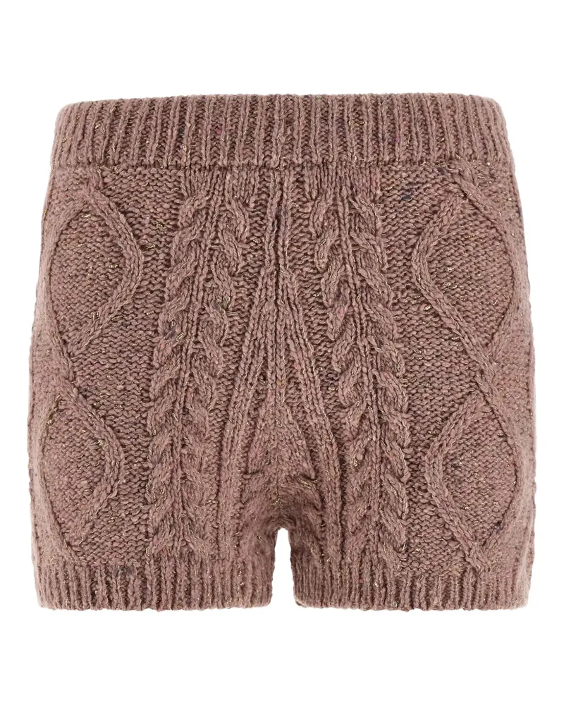 Twin-Set Shorts mit Zopfmuster - Braun Braun