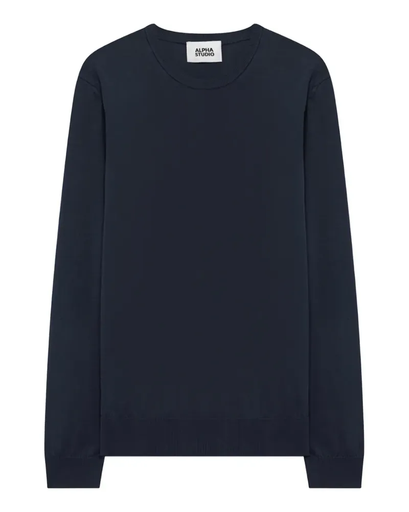 Alpha Studio crew neck sweater - Blau Blau