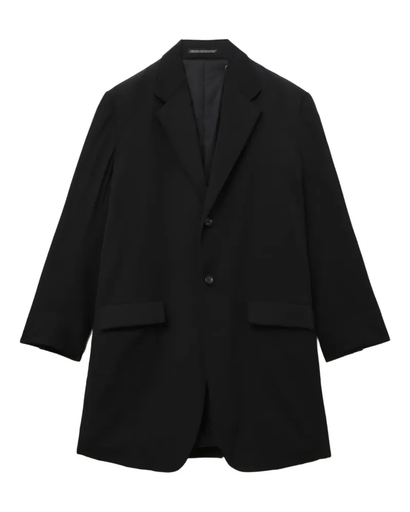 Yohji Yamamoto Einreihiger Mantel - Schwarz Schwarz