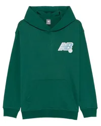 New Balance Hoodie mit Logo-Patch Grün