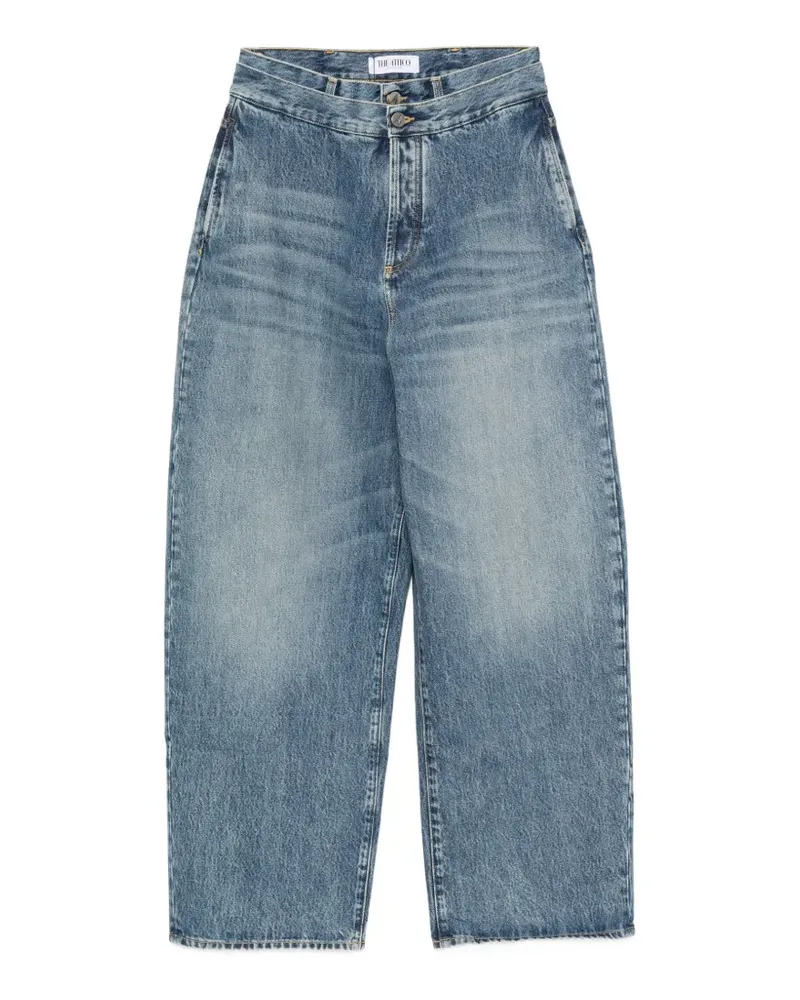 ATTICO Weite Jeans mit doppeltem Bund - Blau Blau
