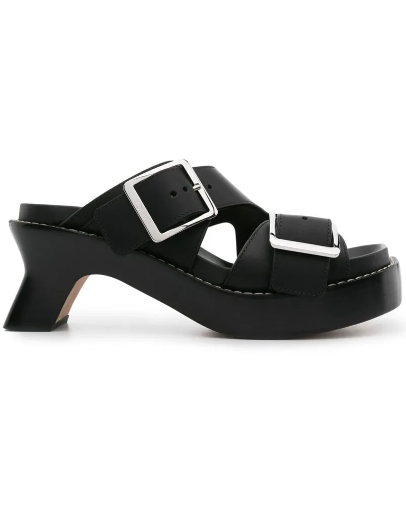 Loewe Ease Mules 70mm - Schwarz Schwarz
