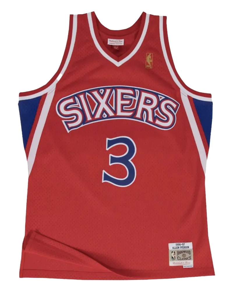 Mitchell & Ness x NBA 76ers 96 Allen Iverson Swingman Road Tanktop - Rot Rot