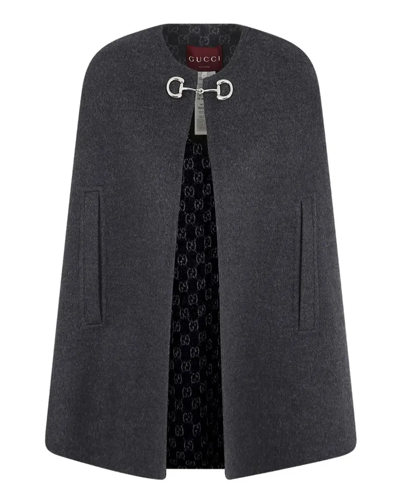 Gucci Horsebit reversible cape - Grau Grau