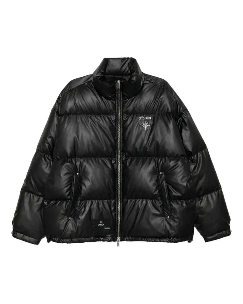 FIVE CM Wattierte Jacke aus Faux-Leder - Schwarz Schwarz