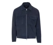 Kale Wildlederjacke mit Reißverschluss - Blau