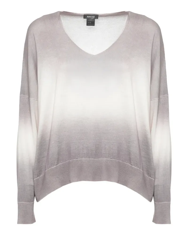 Avant Toi ombré-effect V-neck sweater - Grau Grau