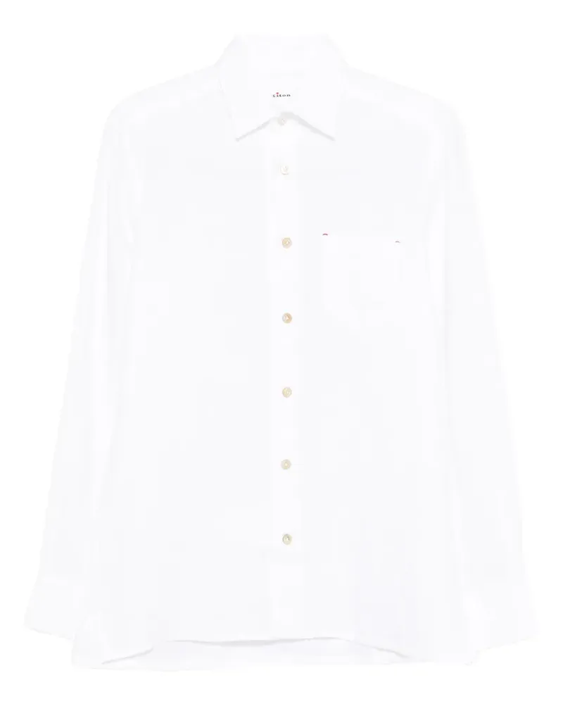 Kiton Nerano pocket button shirt - Weiß Weiß