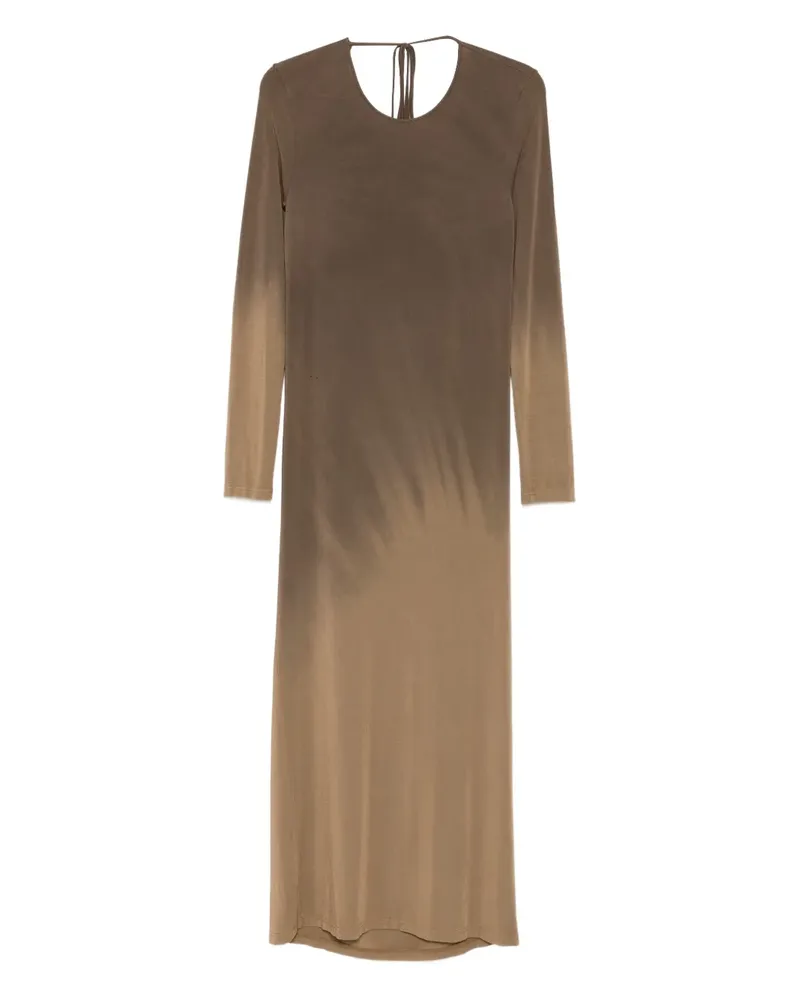 Uma Wang Langärmeliges Maxikleid - Grün Grün
