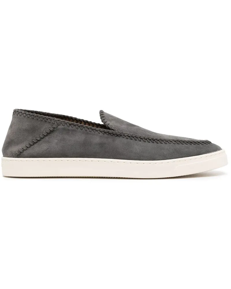Giorgio Armani Sneakers mit Ziernaht - Grau Grau