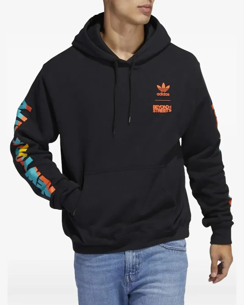 adidas x Beyond the Streets Hoodie mit Logo-Detail - Schwarz Schwarz