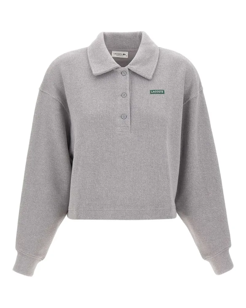 Lacoste oversized ribbed polo collar sweatshirt - Grau Grau
