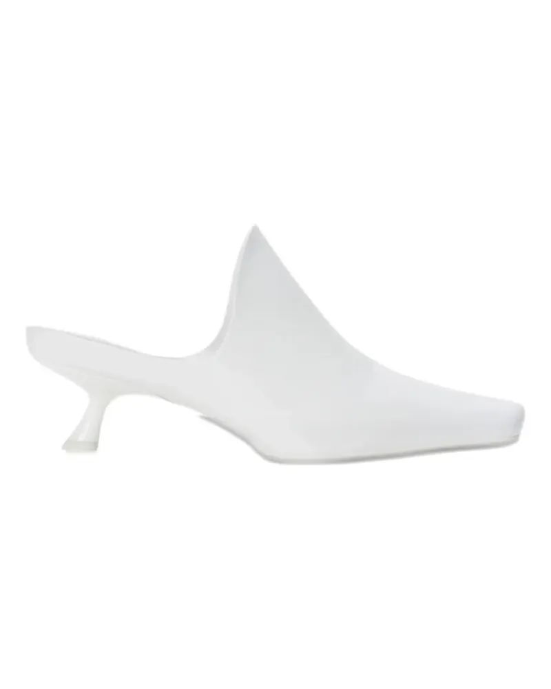 Loewe Emily square-toe kitten-heel mules - Weiß Weiß
