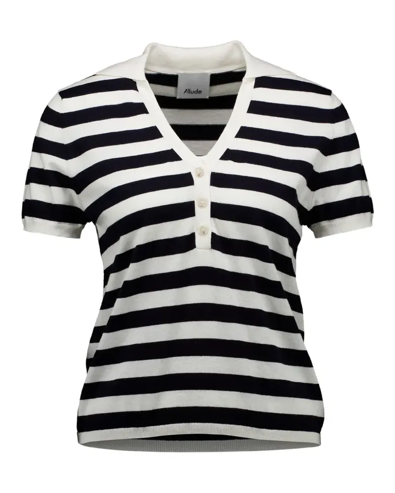 ALLUDE striped top - Blau Blau