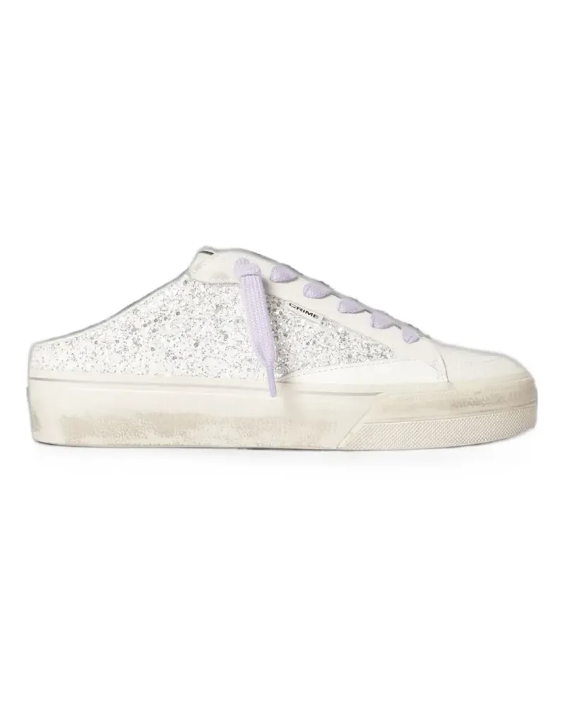 Crime Soho Sabot Sneakers im Glitter-Look - Silber Silber